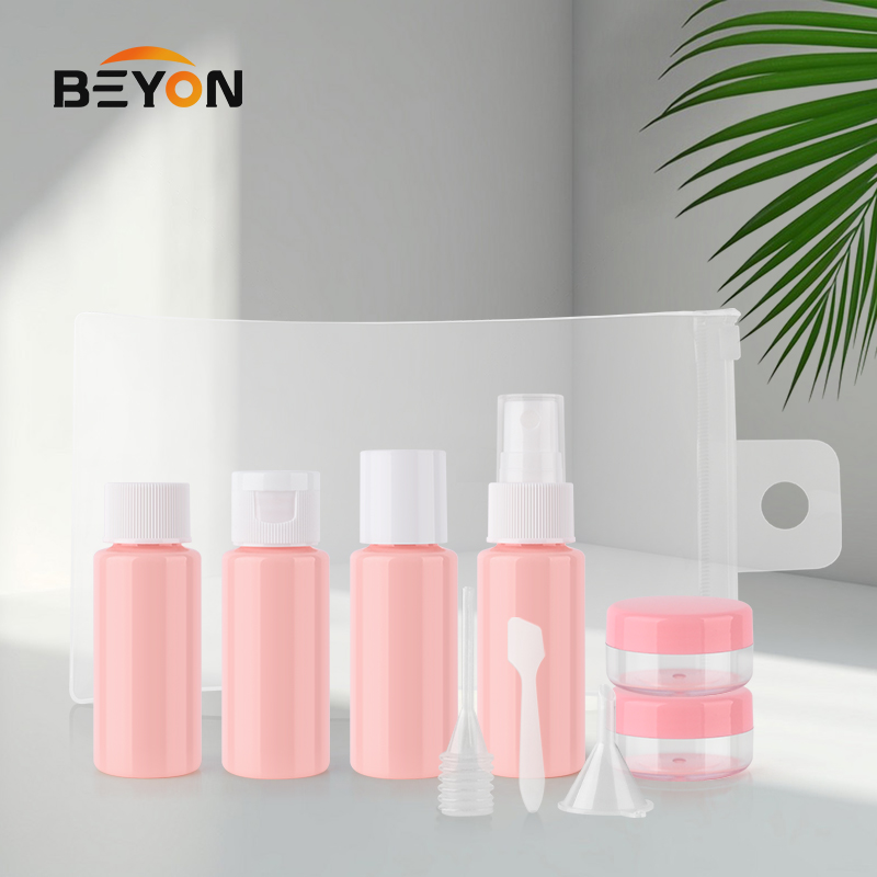 Customized Plastic Leak-Proof Toiletry Containers Kit Empty Bottles Tube Refillable Portable Travel Bottle Set for Cosmetic