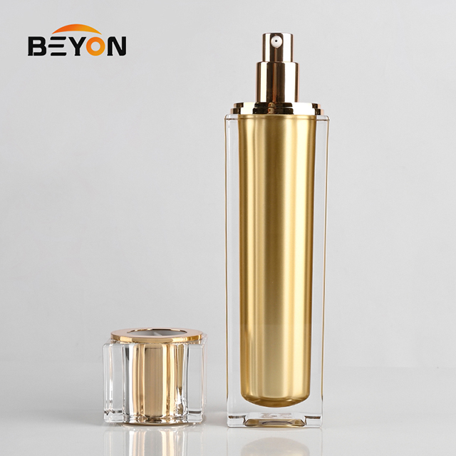 Luxury Acrylic Bottles and Jars Plastic Packaging Lotion Bottle for Cosmetics