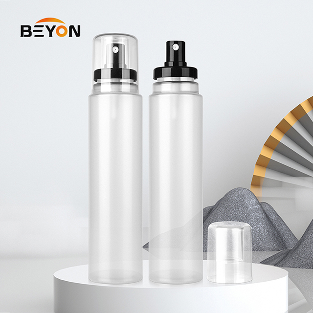 Plastic Luxury 180 Ml Pet Packaging Cosmetic Bottle With Pump Sprayer