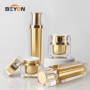 Luxury Acrylic Bottles and Jars Plastic Packaging Lotion Bottle for Cosmetics